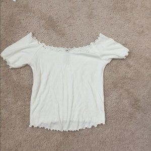 White off the shoulder top
